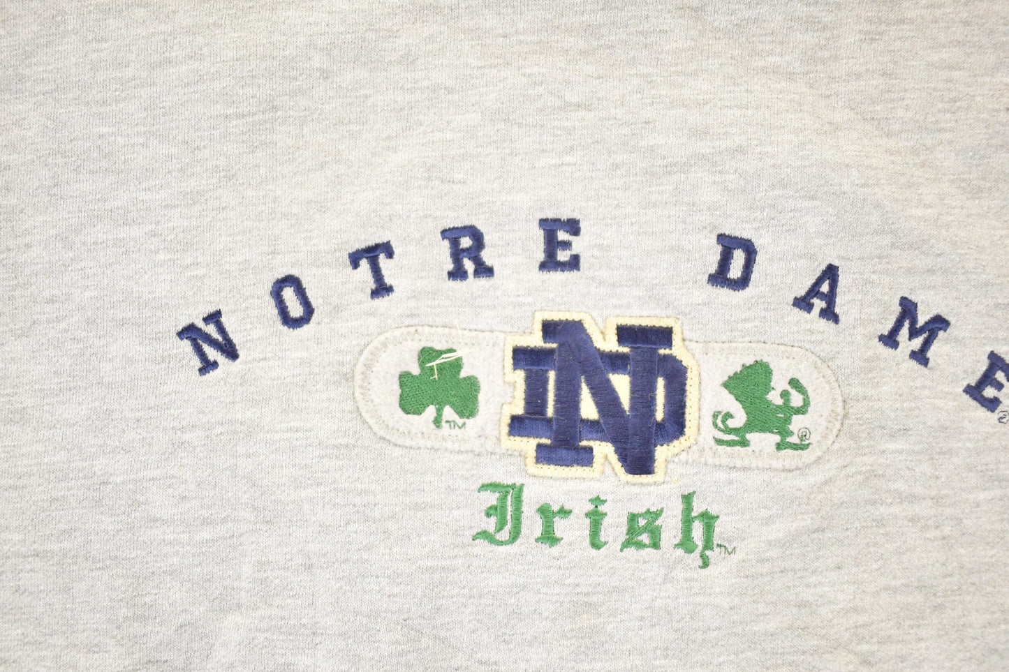 Vintage 1990s Notre Dame University Crewneck Mens L from propervintagecanada