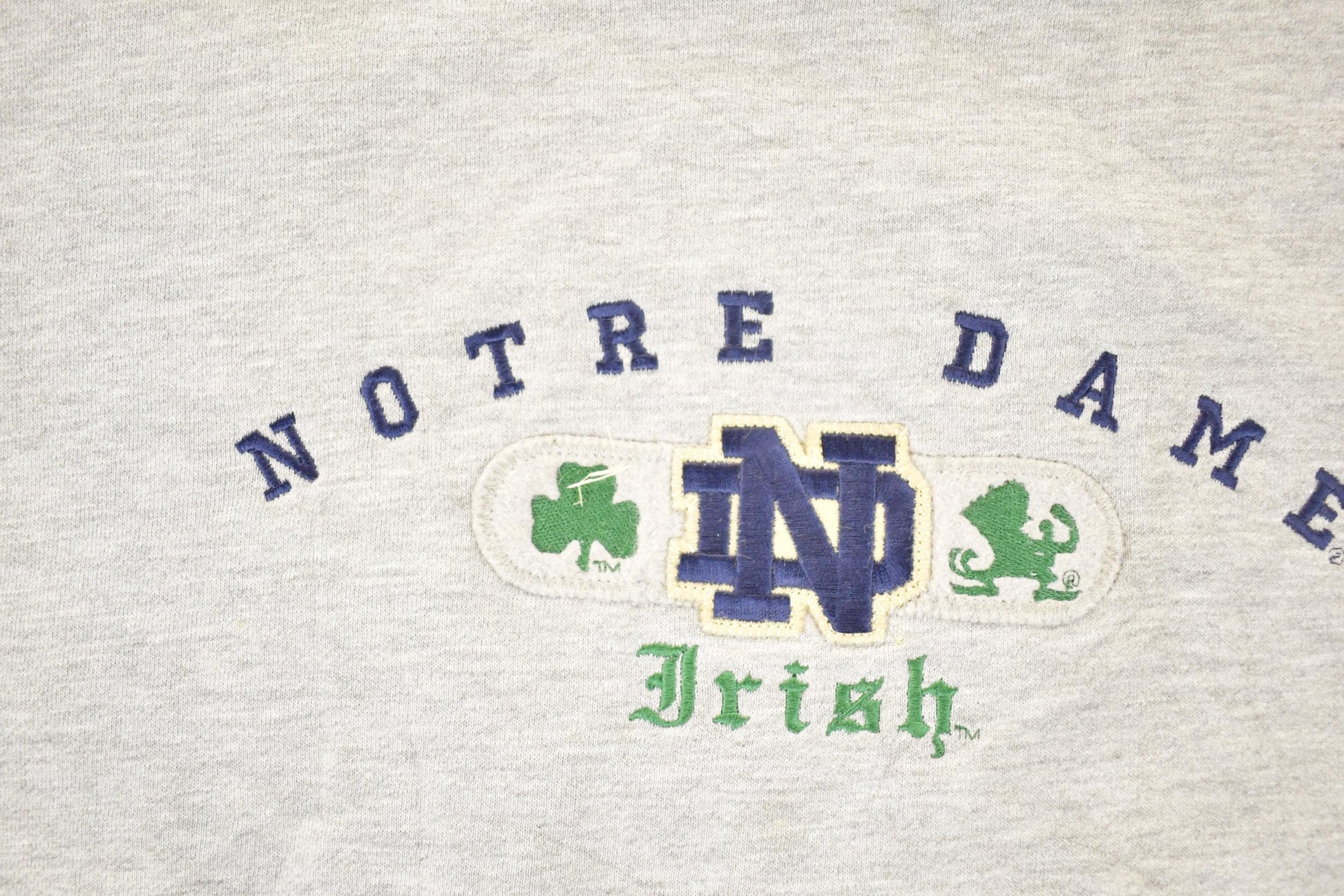 Vintage 1990s Notre Dame University Crewneck Mens L from propervintagecanada