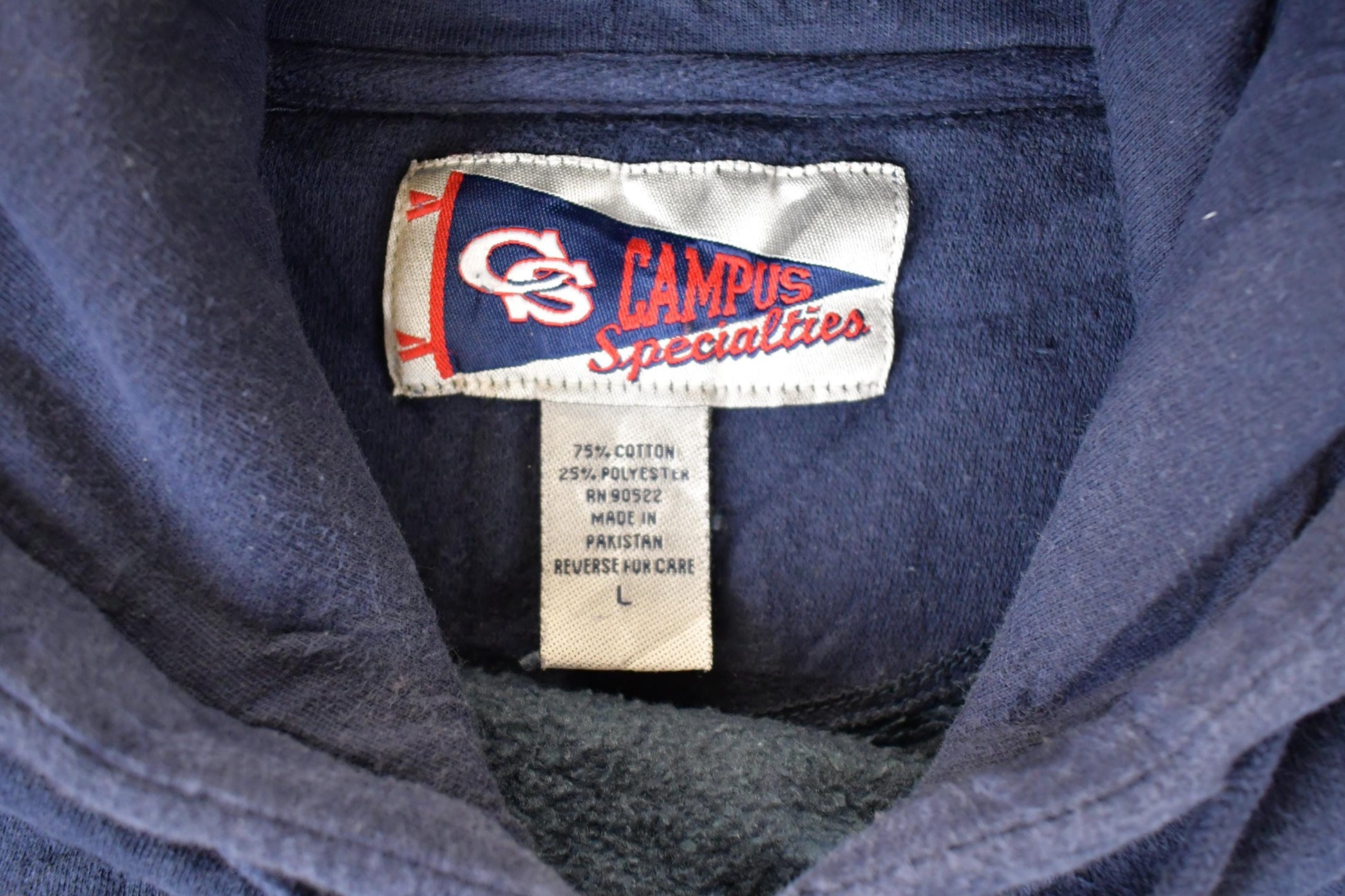 Vintage 1990s Notre Dame University Hoodie Sweater Men's L from propervintagecanada