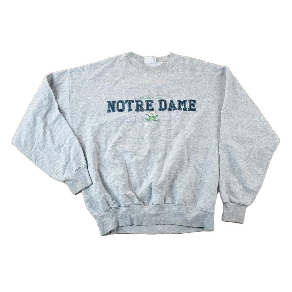 Vintage 1990s Notre Dame University The Game Crewneck Made In USA Men's XL from propervintagecanada