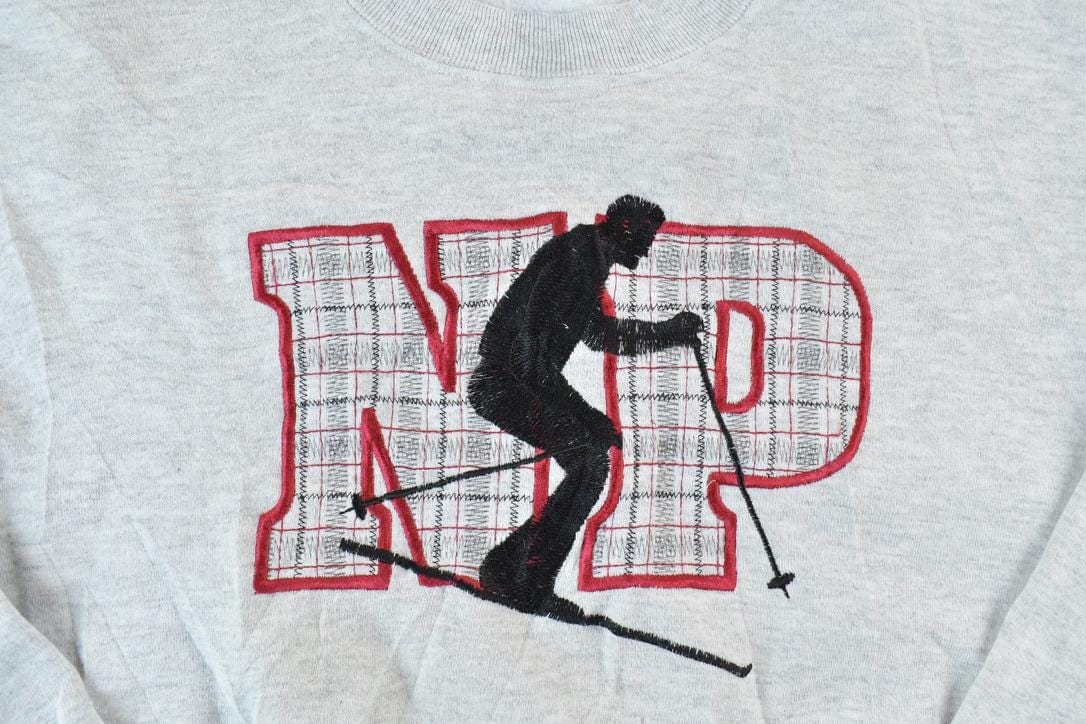 Vintage 1990s NP Ski Club Souvenir Embroidered Crewneck Sweatshirt Men's Large from propervintagecanada