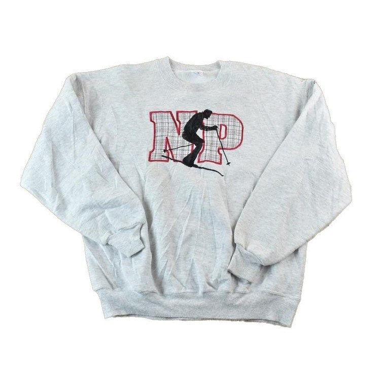 Vintage 1990s NP Ski Club Souvenir Embroidered Crewneck Sweatshirt Men's Large from propervintagecanada