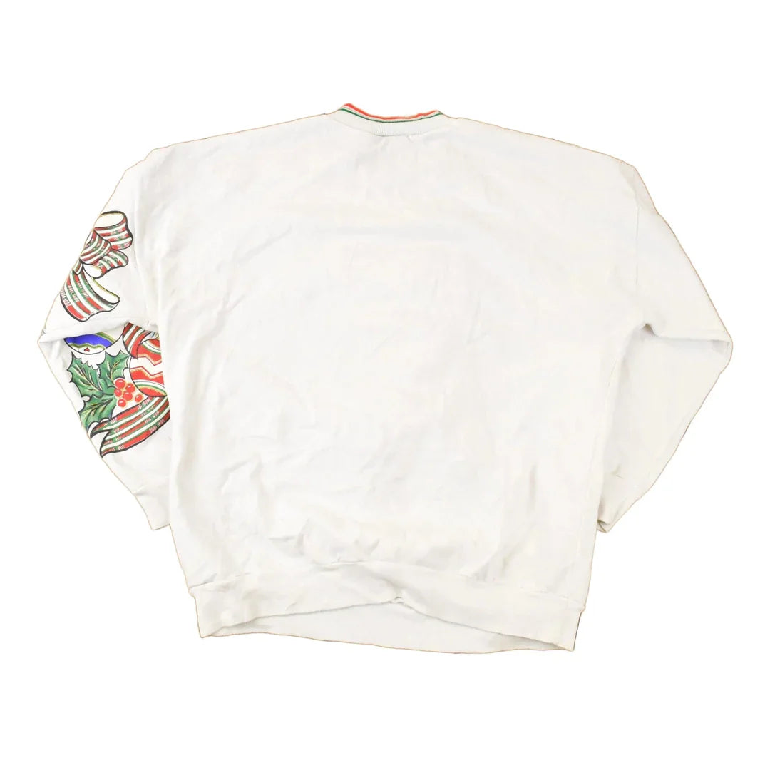 Vintage 1990s Nutcracker Christmas AOP Graphic Print Crewneck Sweatshirt Mens L from propervintagecanada