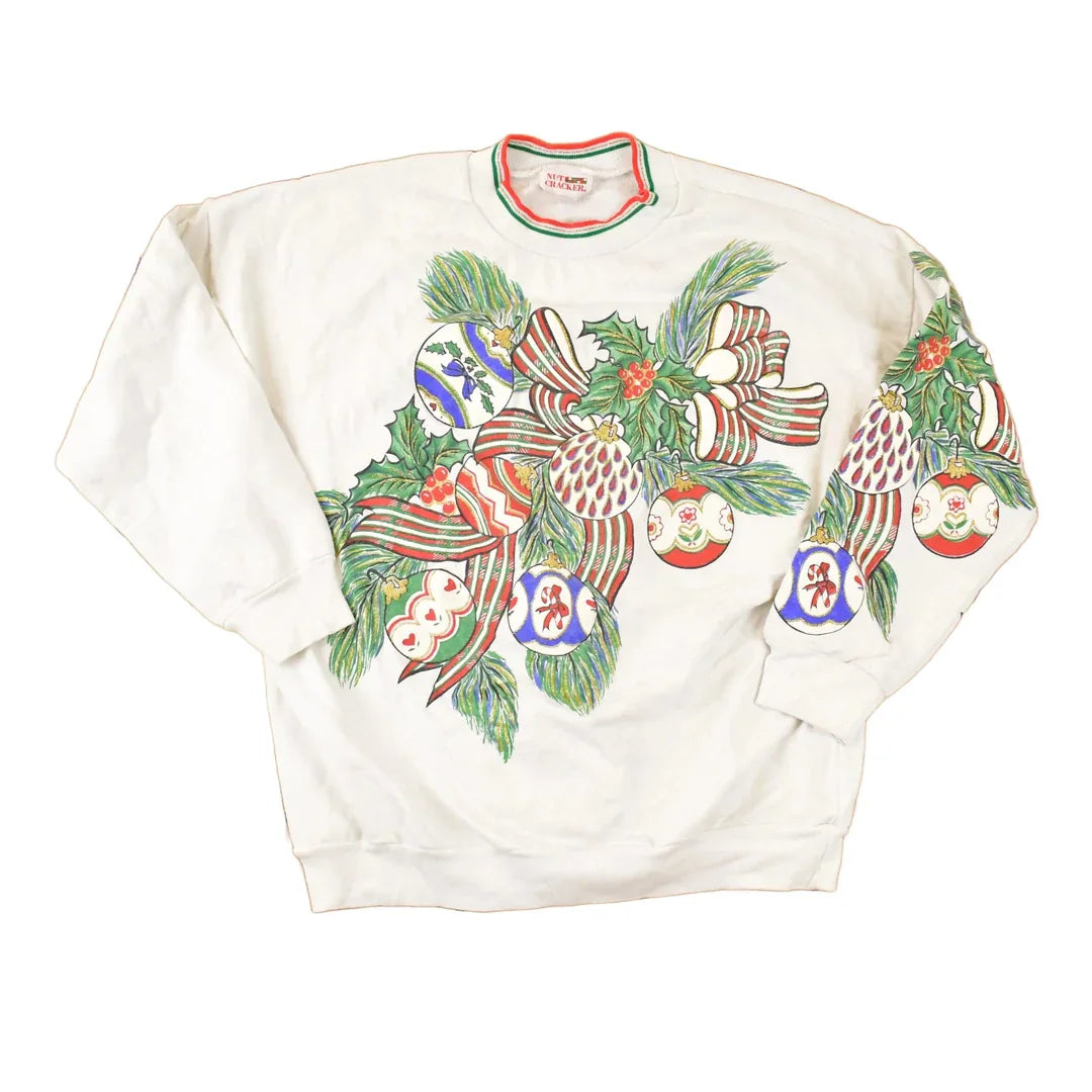 Vintage 1990s Nutcracker Christmas AOP Graphic Print Crewneck Sweatshirt Mens L from propervintagecanada