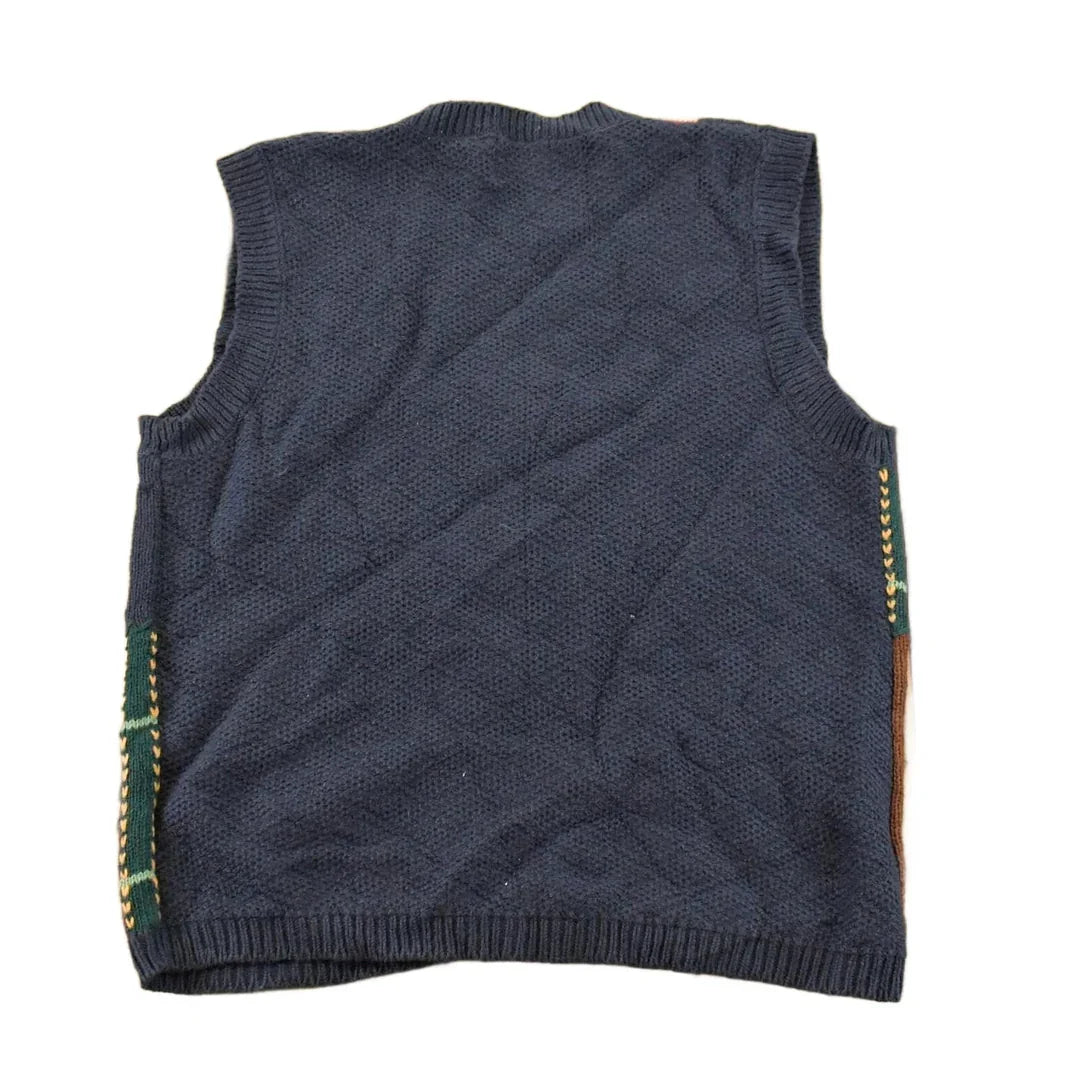 Vintage 1990s Nutcracker Christmas Theme Knit Cardigan Sweater Vest Women's Small from propervintagecanada