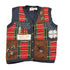 Vintage 1990s Nutcracker Christmas Theme Knit Cardigan Sweater Vest Women&