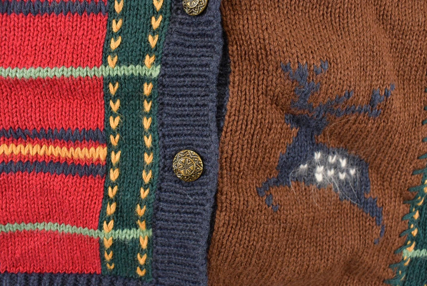 Vintage 1990s Nutcracker Christmas Theme Knit Cardigan Sweater Vest Women's Small from propervintagecanada