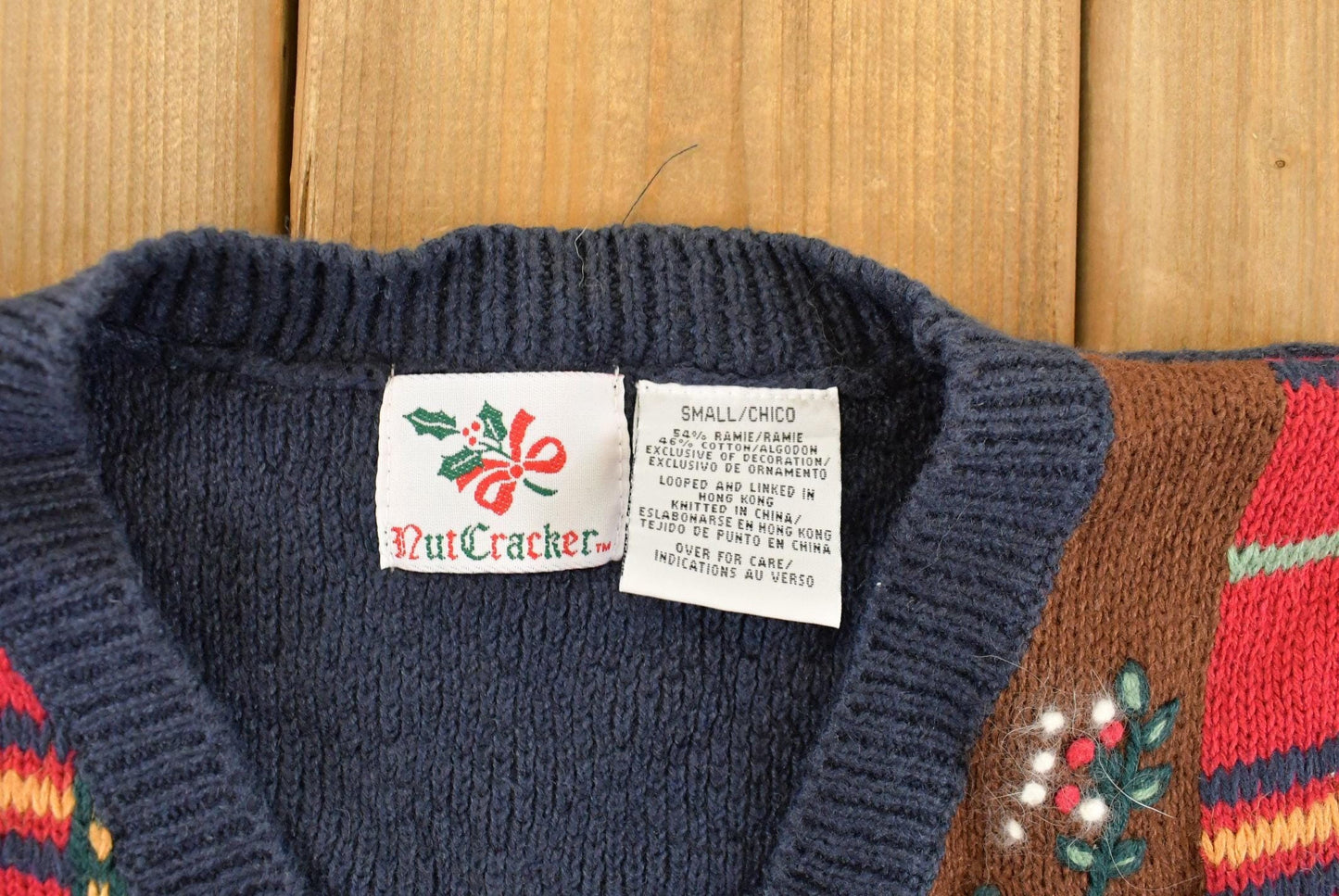 Vintage 1990s Nutcracker Christmas Theme Knit Cardigan Sweater Vest Women's Small from propervintagecanada