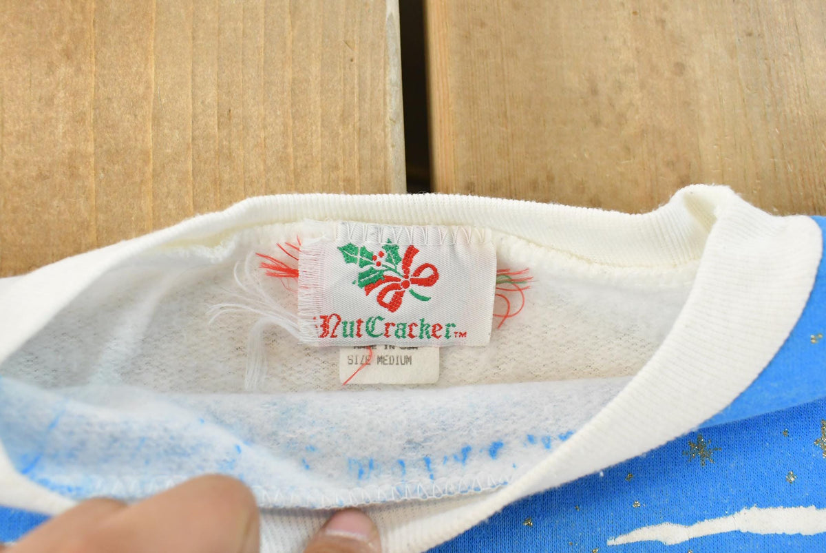 Vintage 1990s Nutcracker Winter Landscape Crewneck Sweatshirt Men's M from propervintagecanada