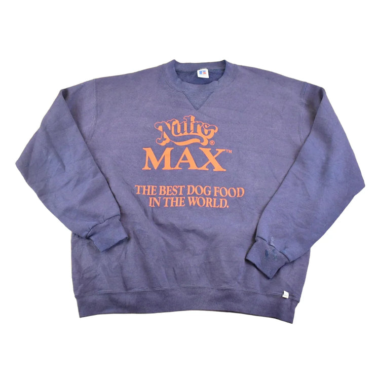 Vintage 1990s Nutro Max Dog Food Souvenir Crewneck Sweatshirt Mens L from propervintagecanada