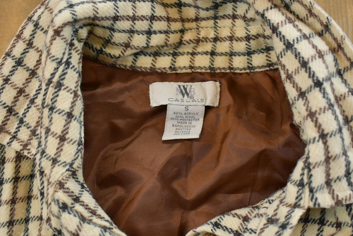 Vintage 1990s NWB Flannel Plaid Button Up Flannel Shirt Women's S from propervintagecanada