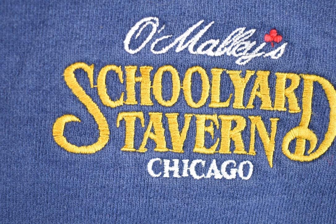 Vintage 1990s O Mallys Schoolyard Tavern Crewneck Sweatshirt Mens L from propervintagecanada