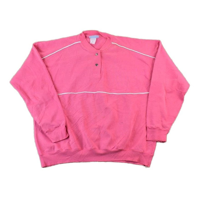 Vintage 1990s Oak Bay Quarter Button Souvenir Crewneck Sweatshirt Women's XL from propervintagecanada