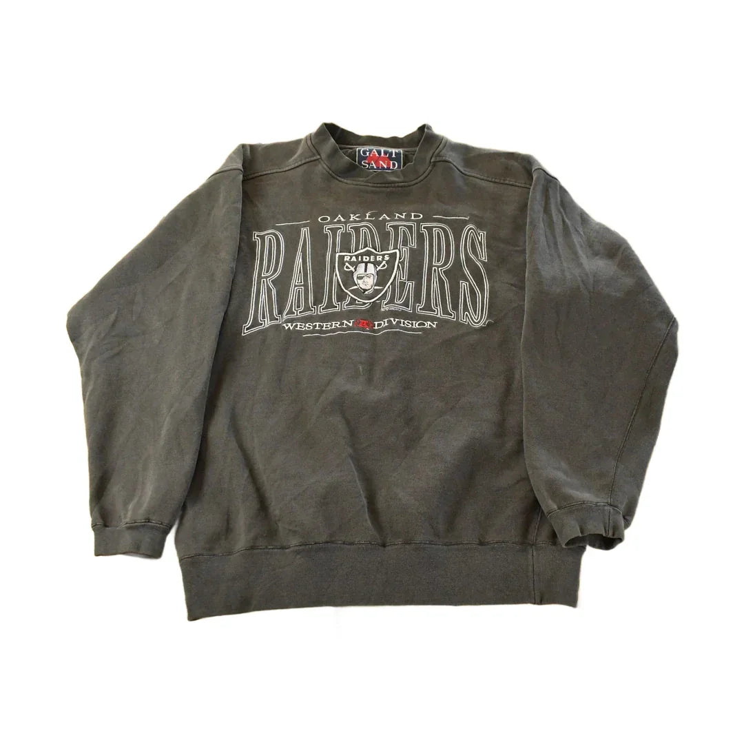 Vintage 1990s Oakland Raiders NFL Galt Sand Crewneck Sweatshirt Men's Large from propervintagecanada
