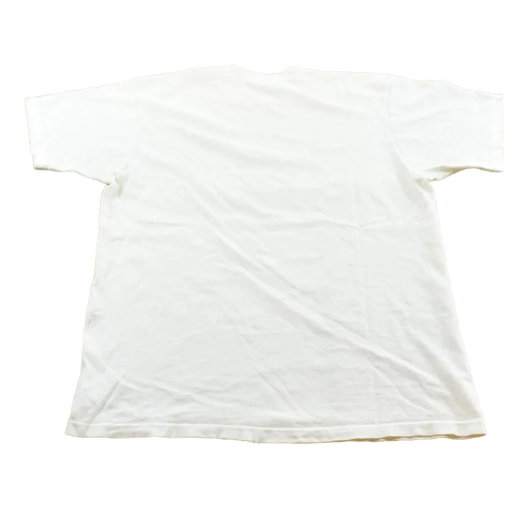 Vintage 1990s Oakton Blank White T-Shirt M Men's Medium from propervintagecanada