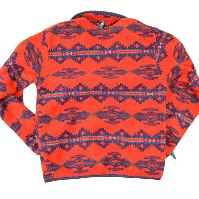 Vintage 1990s Obermeyer Aztec AOP Fleece Outdoorsman Sweater Men's S from propervintagecanada