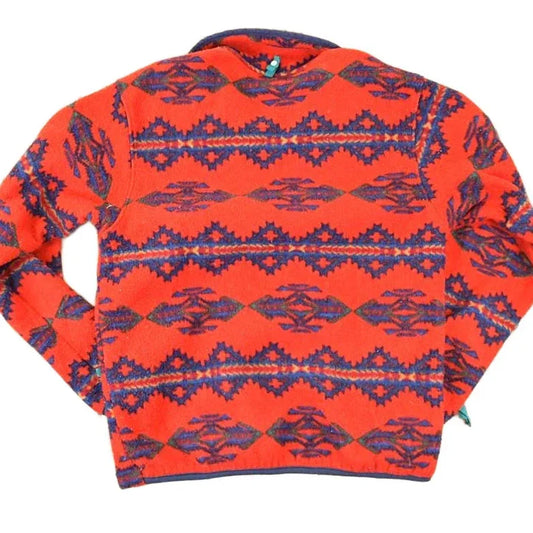 Vintage 1990s Obermeyer Aztec AOP Fleece Outdoorsman Sweater Men's S from propervintagecanada