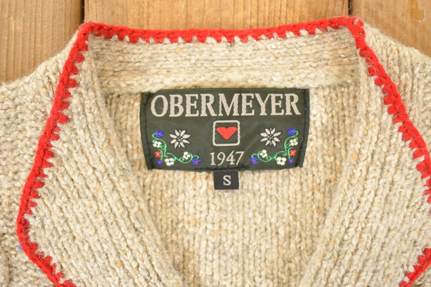 Vintage 1990s Obermeyer Chunky Cable Knit Cardigan Sweater Women's S from propervintagecanada
