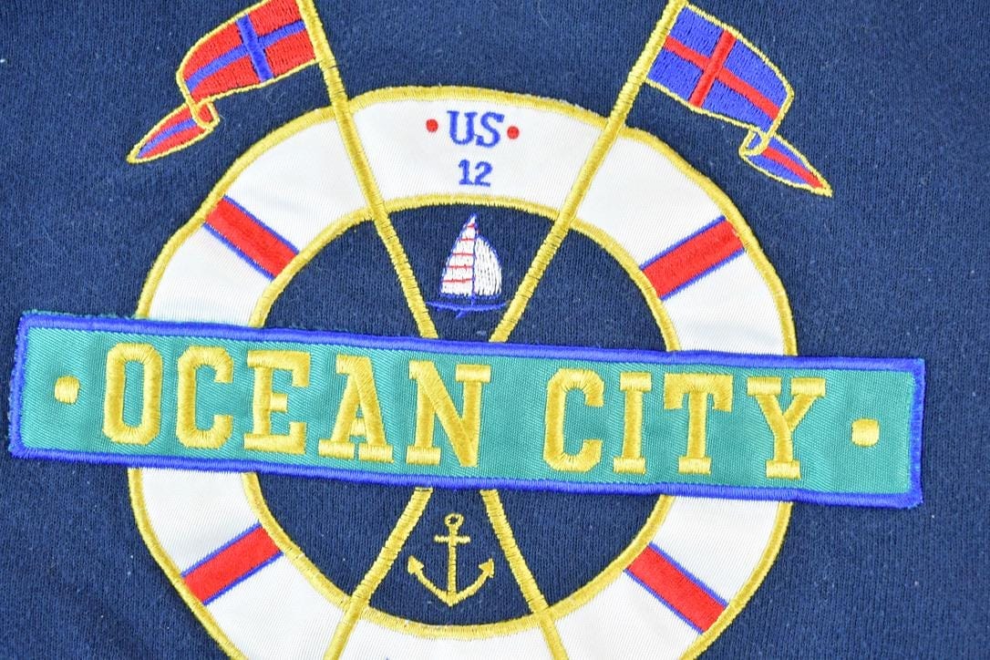 Vintage 1990s Ocean City Crewneck Sweatshirt Made In USA Men's XL from propervintagecanada
