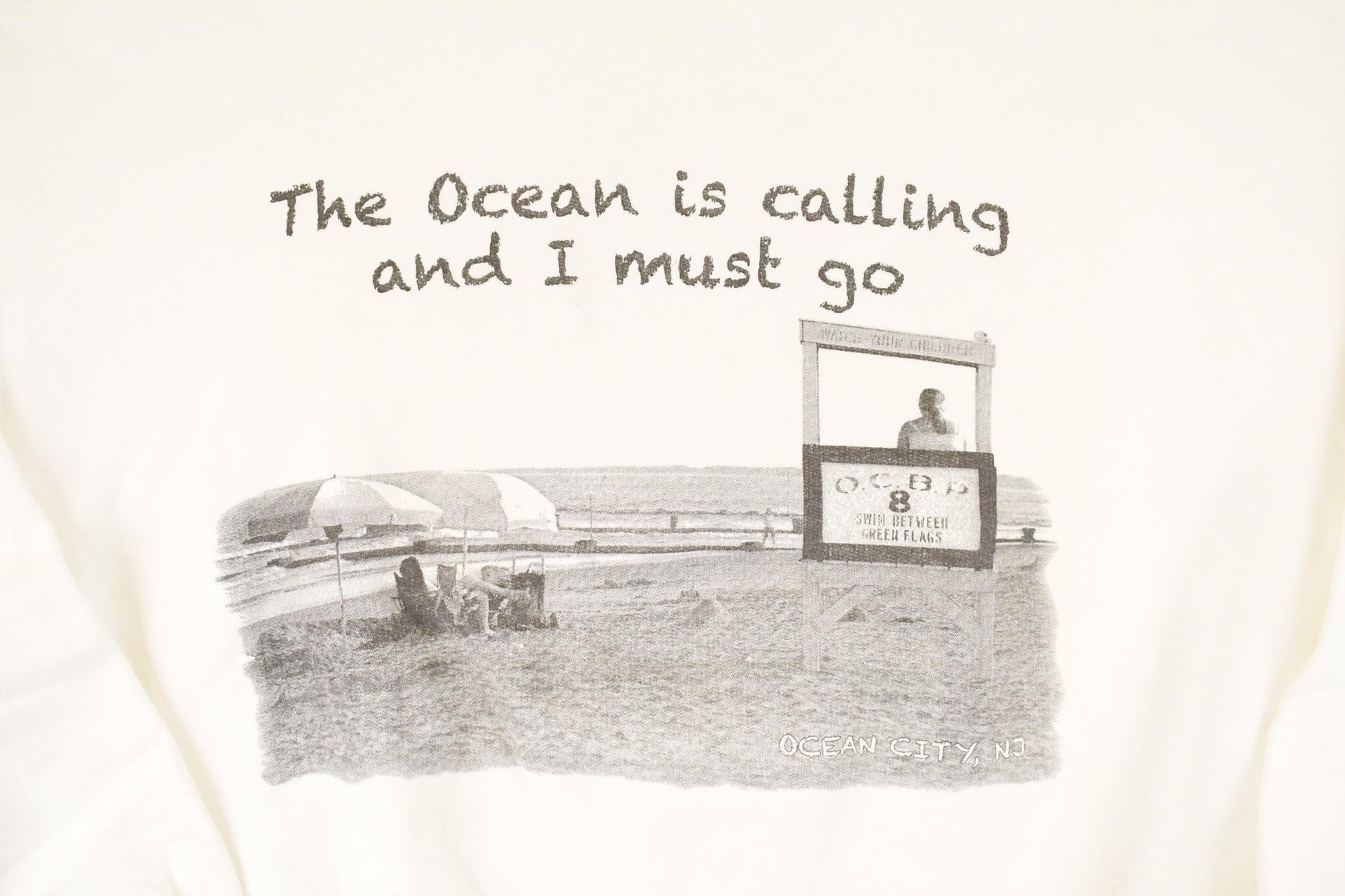 Vintage 1990s Ocean City New Jersey Graphic Print Crewneck Sweatshirt Men's L from propervintagecanada