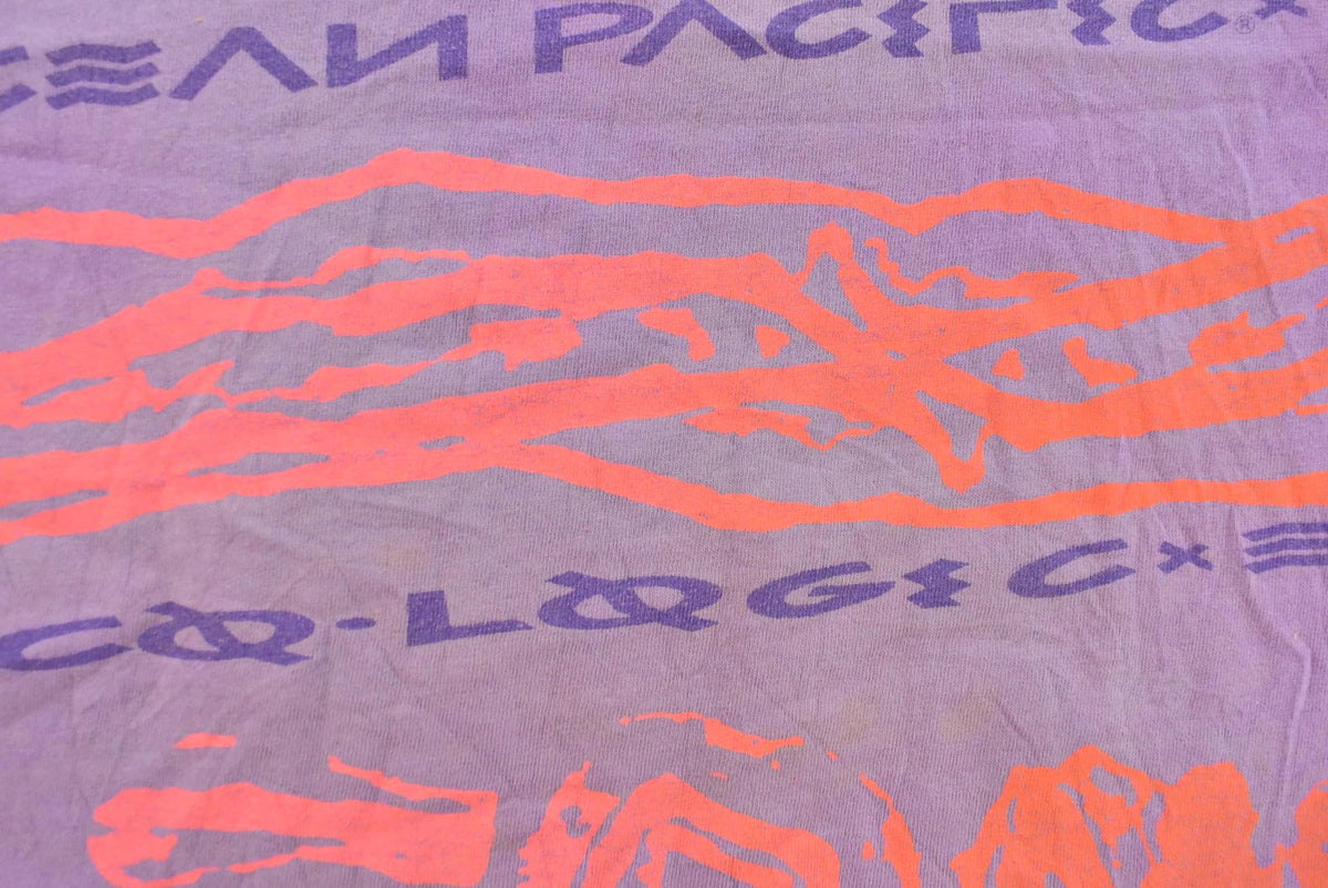Vintage 1990s Ocean Pacific All Over Print Surf Graphic T Shirt Men's XL from propervintagecanada