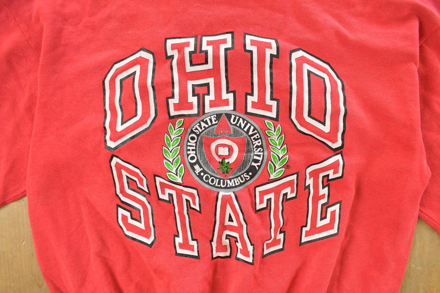 Vintage 1990s Ohio State Buckeyes Short Sleeve Crewneck Sweatshirt Men's Small from propervintagecanada
