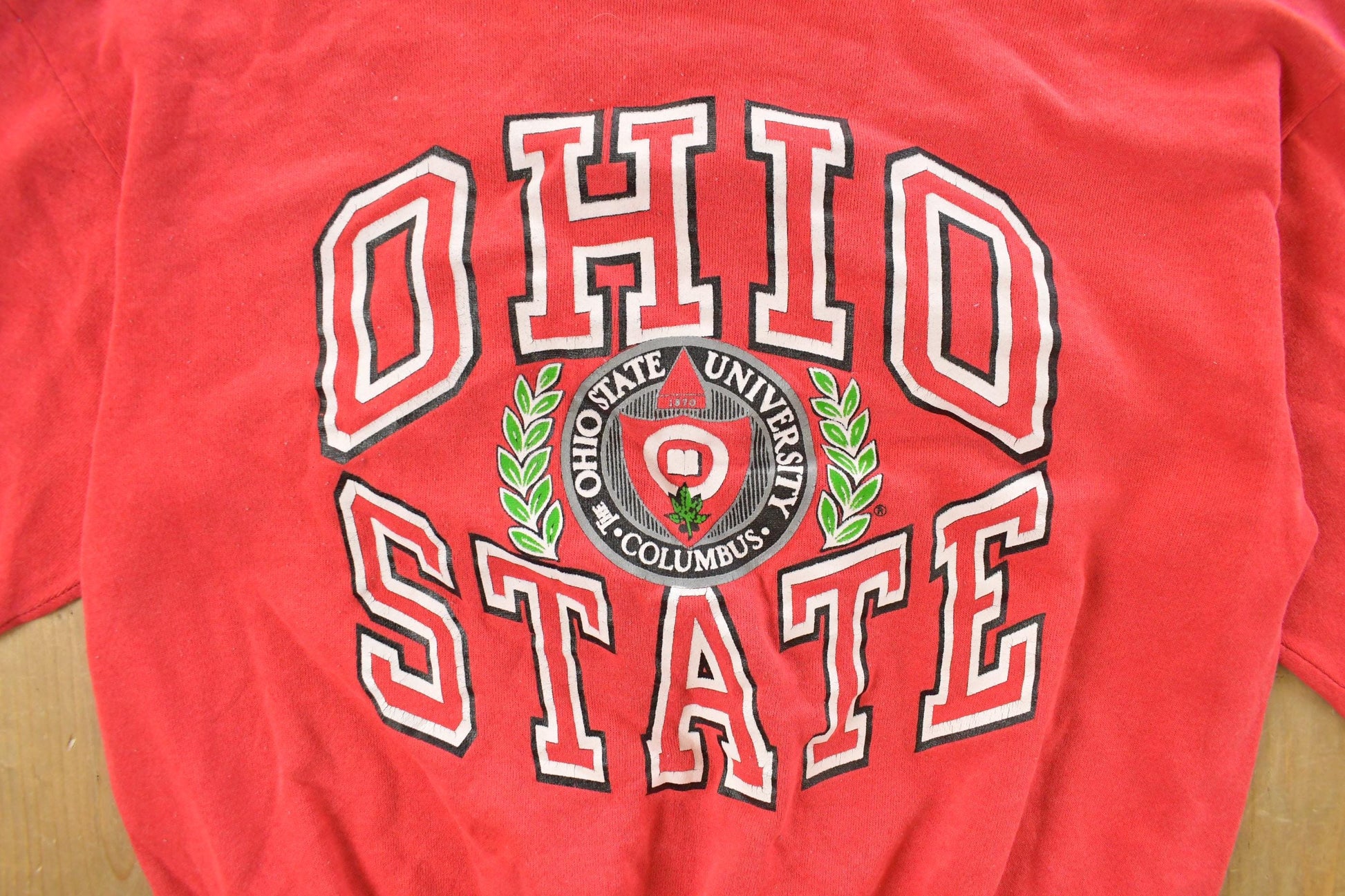 Vintage 1990s Ohio State Buckeyes Short Sleeve Crewneck Sweatshirt Men's Small from propervintagecanada