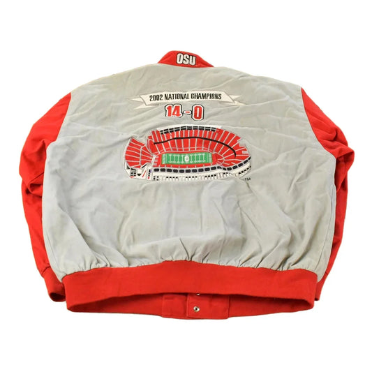Vintage 1990s Ohio State University Buckeyes Collegiate Racing Jacket Men's 2XL / Embroidered / Varsity Jacket / Americana from propervintagecanada