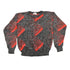 Vintage 1990s OKJ Geometric Frayed Knit Texture Crewneck Sweater Women&