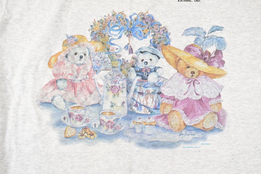 Vintage 1990s Old Mill Camp Cute Stuffed Bunnies Souvenir Travel T-Shirt Women's XL / Cute Shirt / 90s Single Stitch Graphic Tee from propervintagecanada