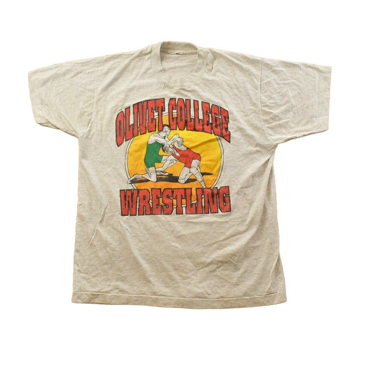 Vintage 1990s Olivet College Wrestling Collegiate T-Shirt Men's Medium from propervintagecanada