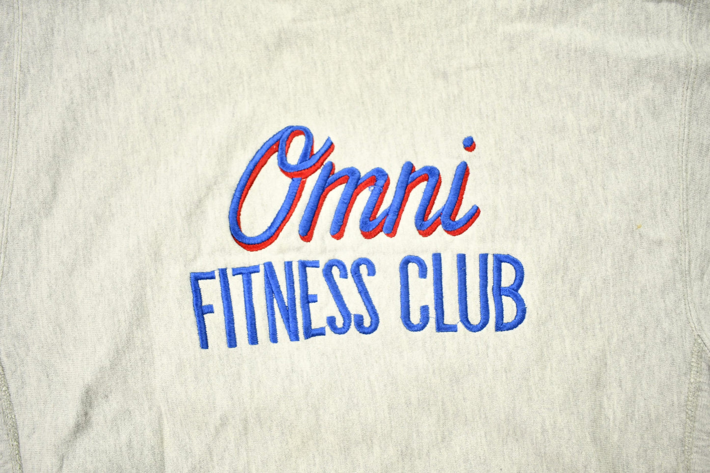 Vintage 1990s Omni Fitness Club Champion Reverse Weave Crewneck Sweatshirt Men's Large from propervintagecanada