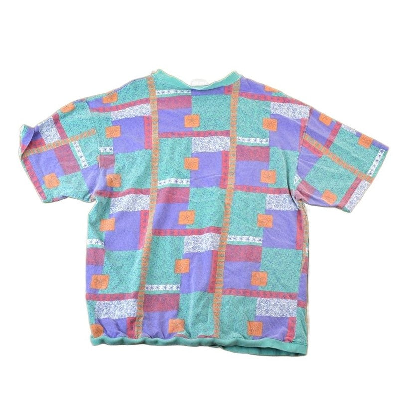 Vintage 1990s Only Stuff Abstract Print Souvenir Single Stitch Graphic Print T-Shirt Made In USA Men's Large from propervintagecanada