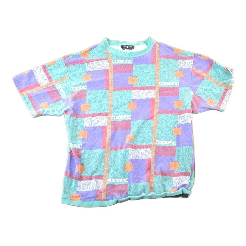 Vintage 1990s Only Stuff Abstract Print Souvenir Single Stitch Graphic Print T-Shirt Made In USA Men's Large from propervintagecanada