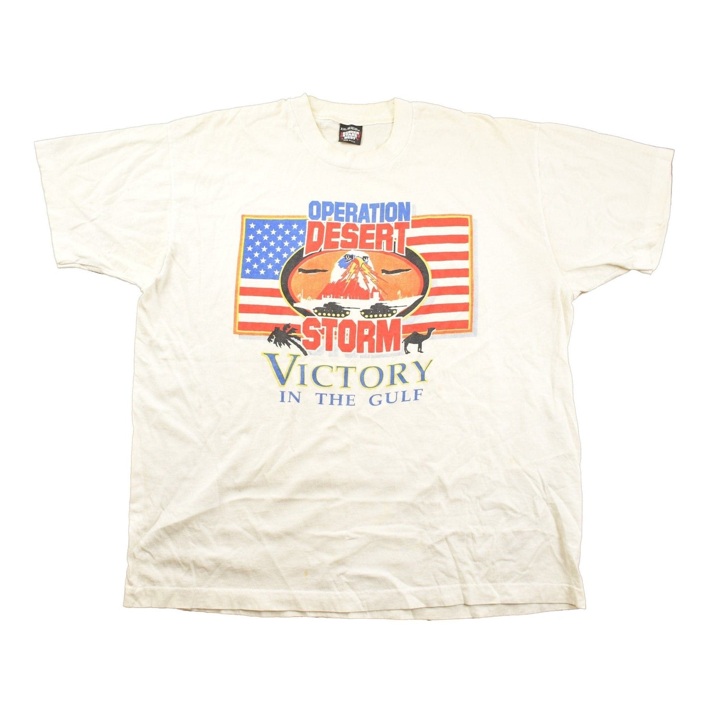 Vintage 1990s Operation Desert Storm Military Graphic T Shirt Men's XL from propervintagecanada