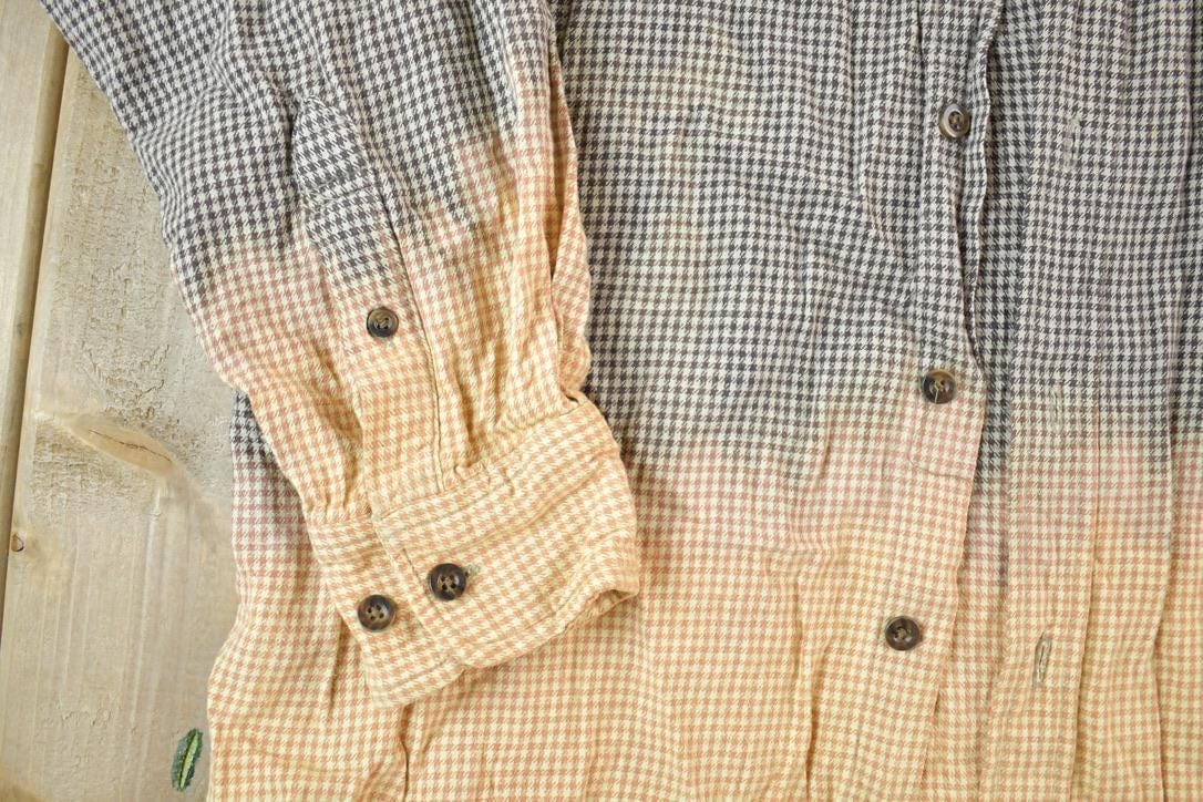 Vintage 1990s OR Western Style Flannel Button Up Shirt Men's Large from propervintagecanada