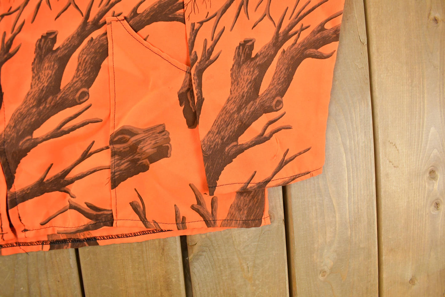 Vintage 1990s Orange Tree Camo Hunting Jacket Men's 2XL from propervintagecanada