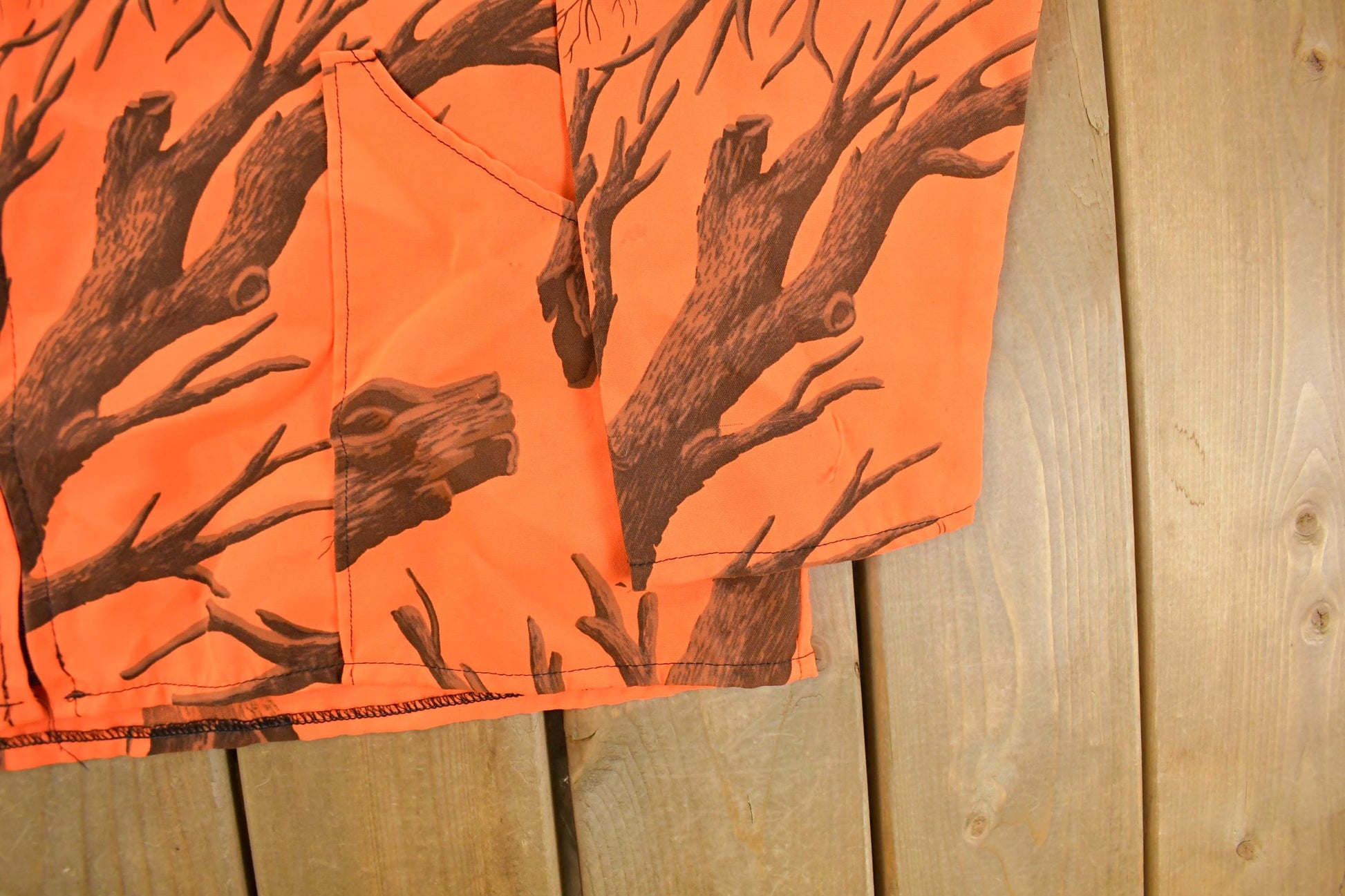 Vintage 1990s Orange Tree Camo Hunting Jacket Men's 2XL from propervintagecanada