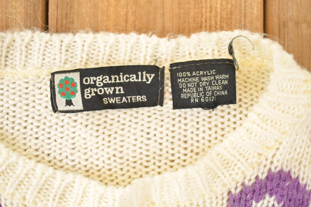 Vintage 1990s Organically Grown Knit Crewneck Sweater Women's S from propervintagecanada