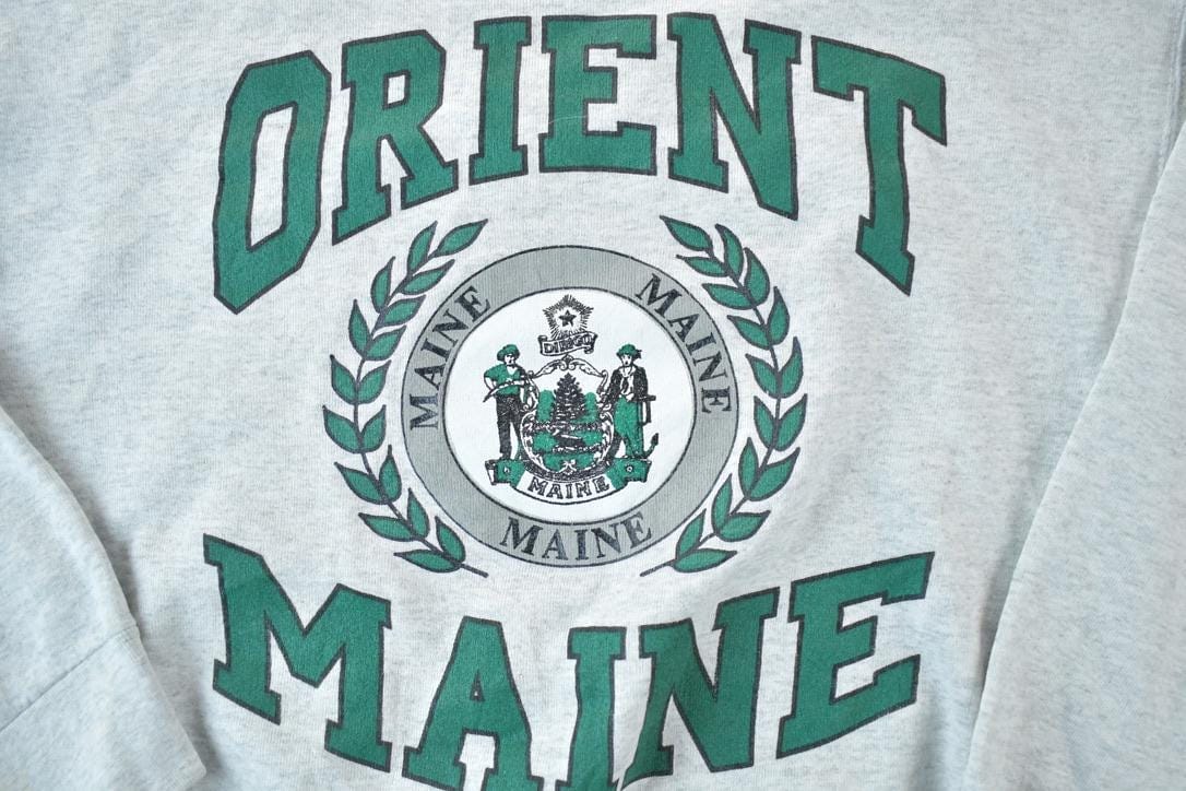 Vintage 1990s Orient Maine Souvenir Crewneck Sweatshirt Made In USA Men's Small from propervintagecanada