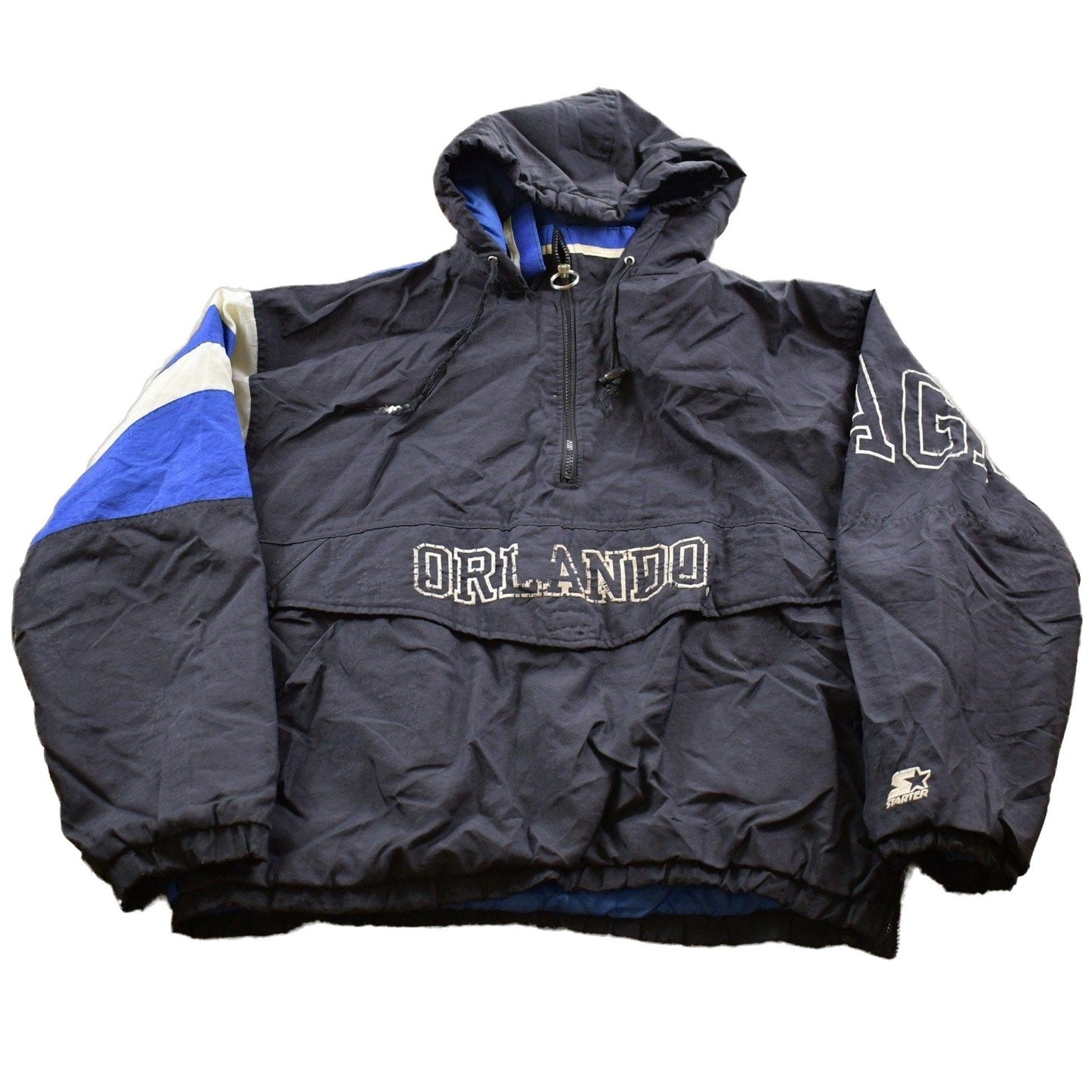 Vintage 1990s Orlando Magic NBA Starter Pro Line Quarter Zip Puffer Jacket Men's Large from propervintagecanada