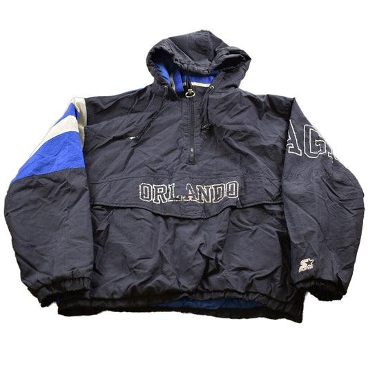 Vintage 1990s Orlando Magic NBA Starter Pro Line Quarter Zip Puffer Jacket Men's Large from propervintagecanada