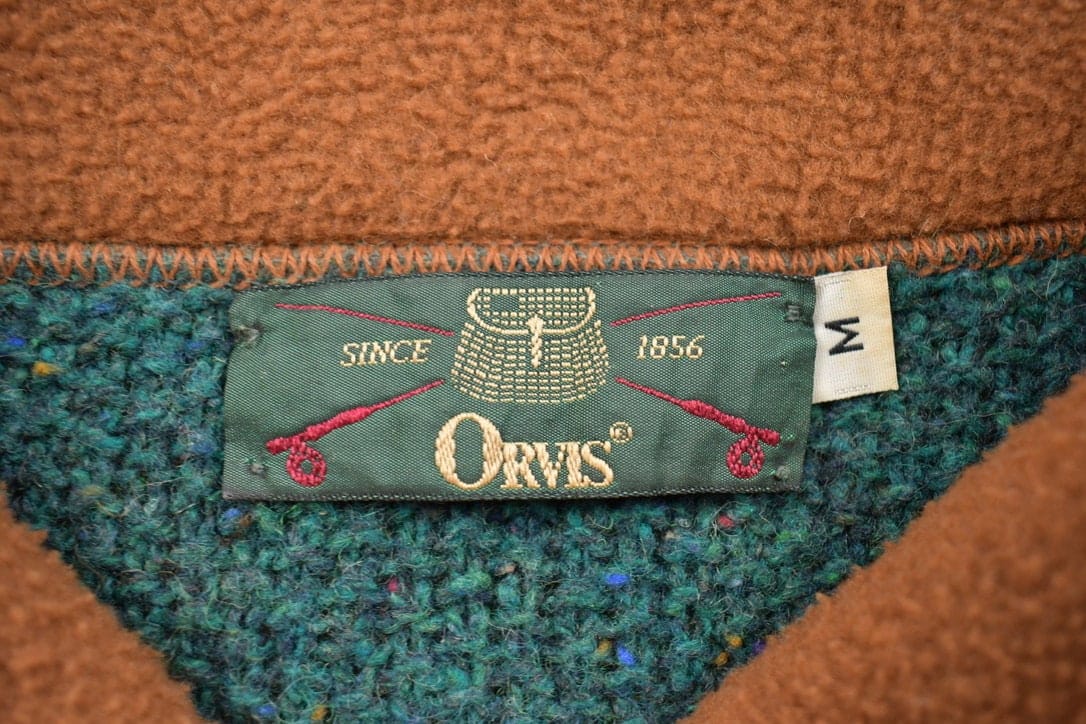 Vintage 1990s Orvis Knitted Quarter Zip Sweater Men's Medium from propervintagecanada