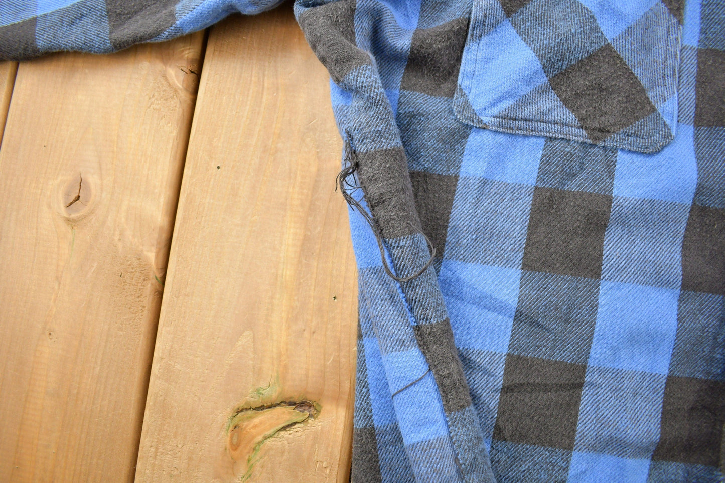Vintage 1990s Osh Kosh B Gosh Blue Flannel Button Up Shirt Men's XL from propervintagecanada