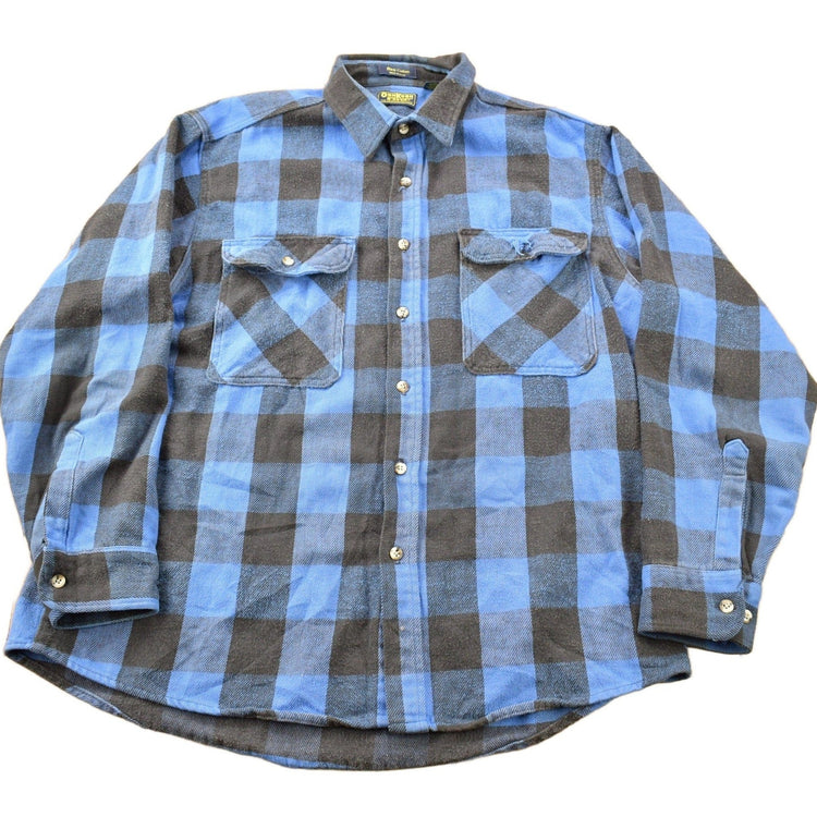 Vintage 1990s Osh Kosh B Gosh Blue Flannel Button Up Shirt Men's XL from propervintagecanada