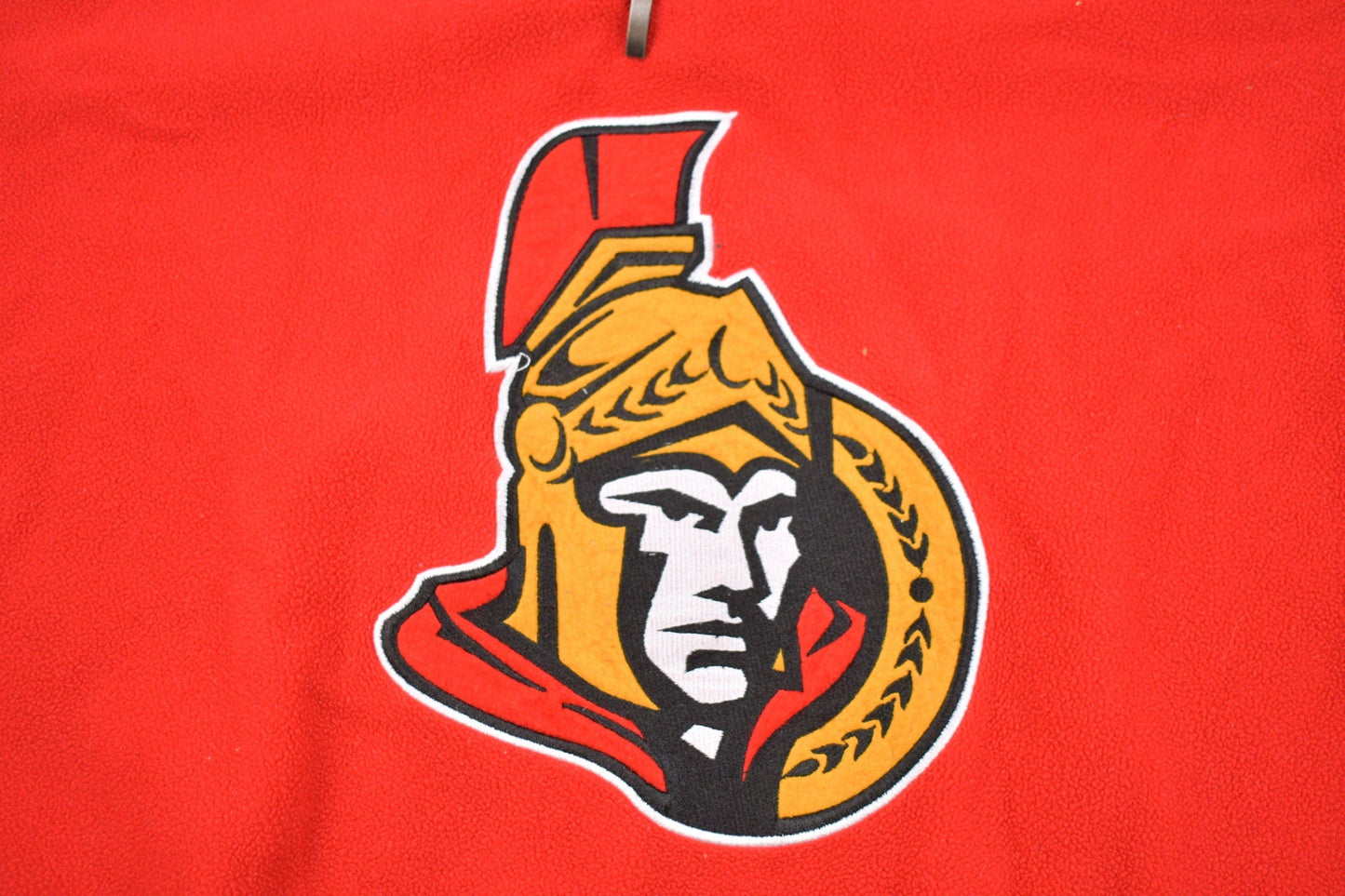 Vintage 1990s Ottawa Senators NHL Quarter Zip Embroidered Fleece Sweater Men's 2XL from propervintagecanada