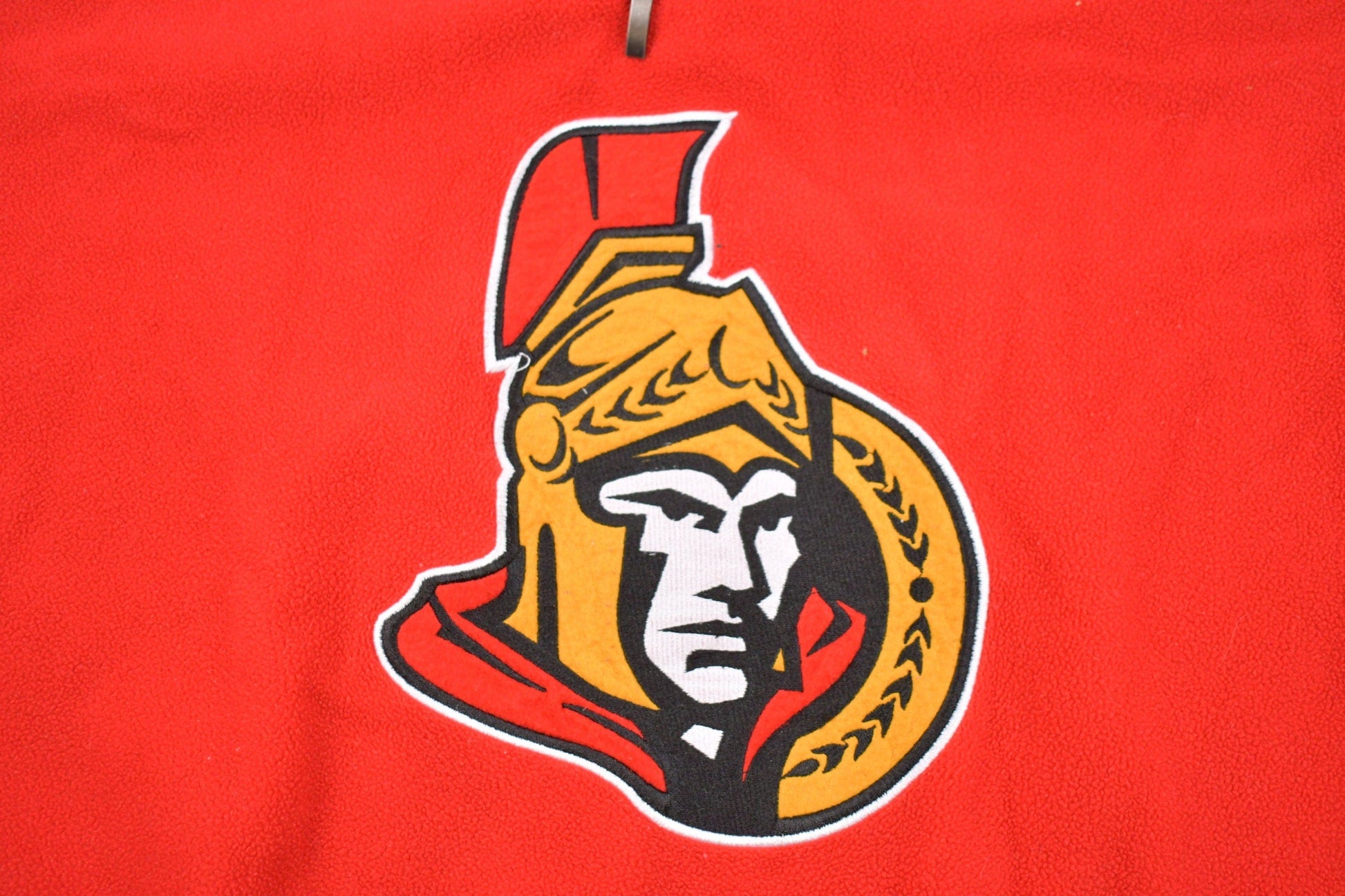 Vintage 1990s Ottawa Senators NHL Quarter Zip Embroidered Fleece Sweater Men's 2XL from propervintagecanada