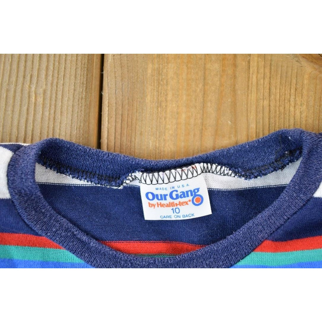 Vintage 1990s Our Gang Striped Yacht Style Shirt Womens 2XS-XS from propervintagecanada