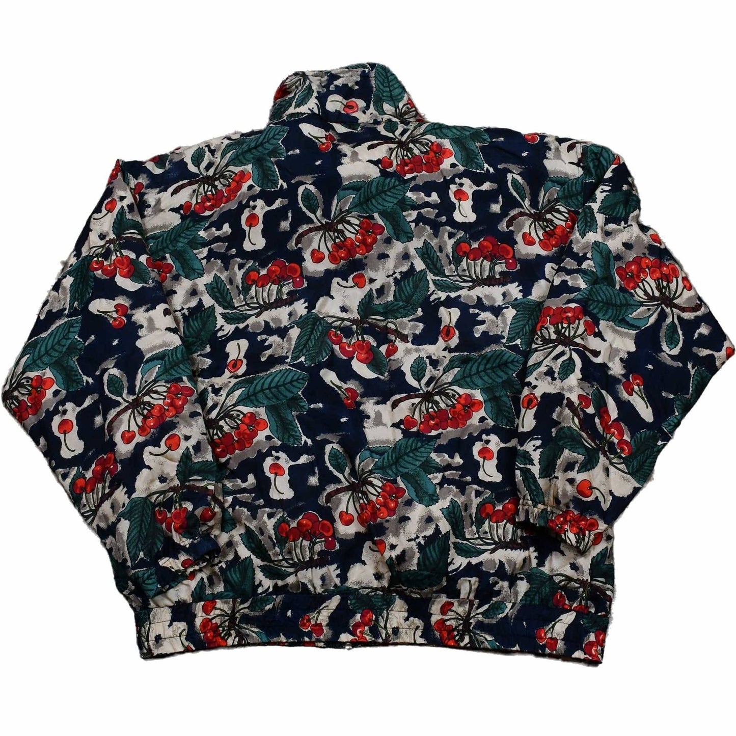 Vintage 1990s Out Brook 100% Silk All Over Print Full Zip Windbreaker Women's Large from propervintagecanada