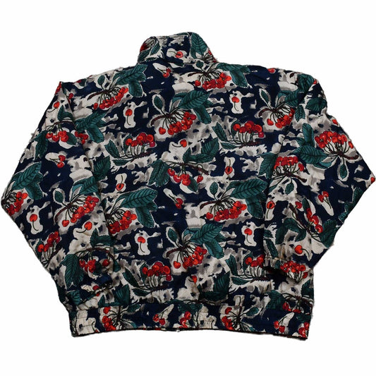 Vintage 1990s Out Brook 100% Silk All Over Print Full Zip Windbreaker Women's Large from propervintagecanada